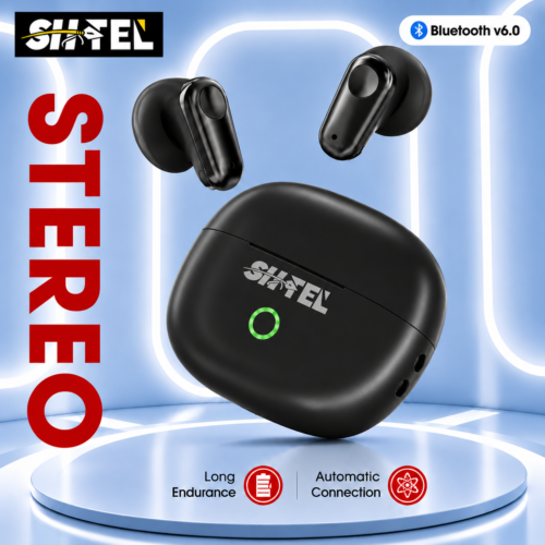Écouteurs Sans Fil Bluetooth 6.0 avec Boîtier de Charge Compact - T-42 black