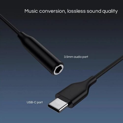 Adaptateur Audio USB-C vers Jack 3.5 mm - Noir