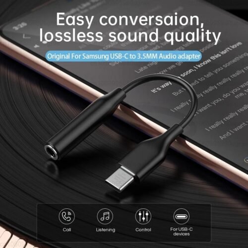 Adaptateur Audio USB-C vers Jack 3.5 mm - Noir