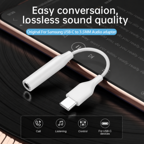 Adaptateur Audio USB-C vers Jack 3.5 mm - Blanc