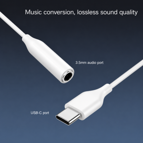 Adaptateur Audio USB-C vers Jack 3.5 mm - Blanc
