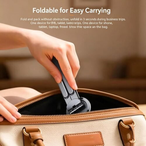 Support Magnétique Pliable Réglable pour Smartphone, Tablette et Ordinateur Portable