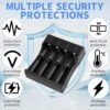 Chargeur Intelligent 4 Emplacements pour Batteries Li-ion Rechargeables