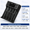 Chargeur Intelligent Universel 4 Emplacements pour Batteries Li-ion, Ni-MH et LiFePO4 avec Écran LCD