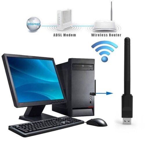 Adaptateur WiFi USB 300 Mbps 2.4 GHz avec Antenne Haute Sensibilité – Récepteur Sans Fil pour PC et Ordinateur Portable