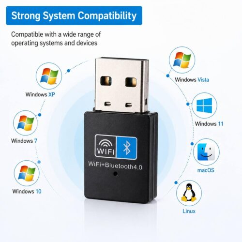 Clé WiFi + Bluetooth 4.0 300 Mbps pour PC et Ordinateur Portable