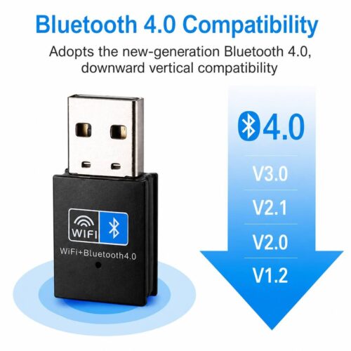 Clé WiFi + Bluetooth 4.0 300 Mbps pour PC et Ordinateur Portable