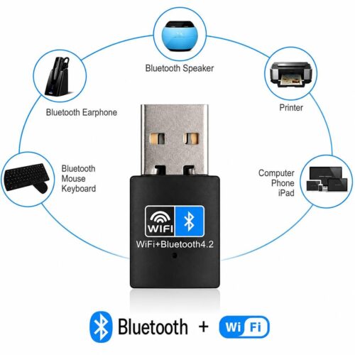 Clé WiFi + Bluetooth 4.0 300 Mbps pour PC et Ordinateur Portable