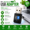 Clé WiFi + Bluetooth 4.0 300 Mbps pour PC et Ordinateur Portable