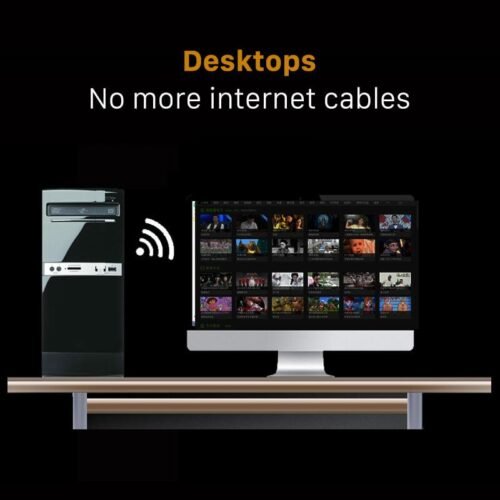 Clé USB Wi-Fi 1200M 2.4 GHz – Adaptateur Réseau Sans Fil Mini USB pour PC Portable et Bureau