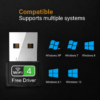 Clé USB Wi-Fi 1200M 2.4 GHz – Adaptateur Réseau Sans Fil Mini USB pour PC Portable et Bureau