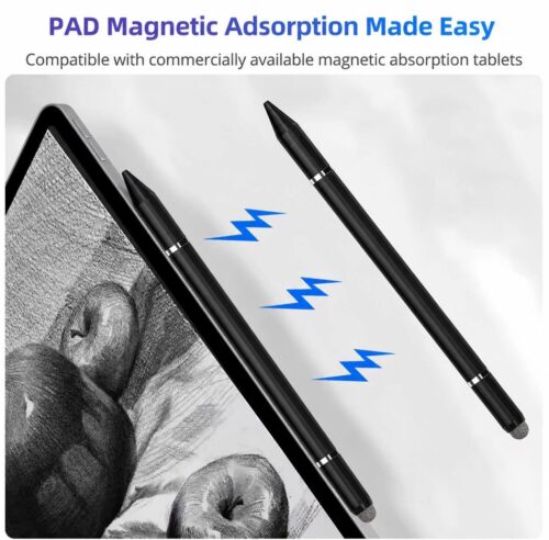 gvc.product.image_.1781797996501.2a055f7f-f452-48e2-b0cd-c1c1d9636db3.jpeg Stylet 3-en-1 Noir Universel pour Écrans Tactiles et Écriture – Pointe Disque Précise, Embout Fibre et Stylo à Bille