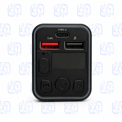 Transmetteur FM Bluetooth pour Voiture avec Charge Rapide Type-C RGB, Lecteur MP3 et Appels Mains Libres