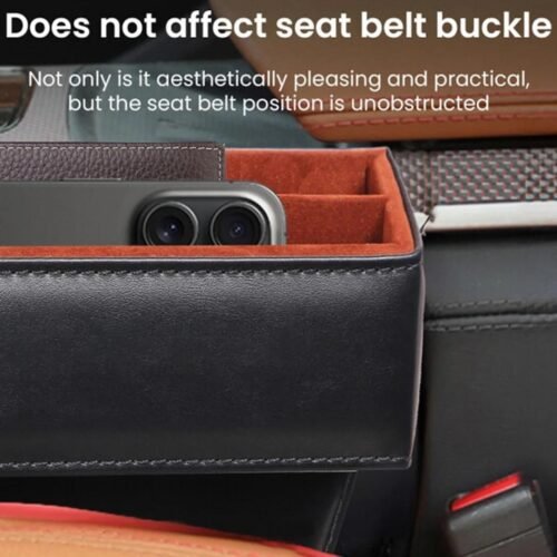 Organisateur de Rangement pour Siège de Voiture avec Porte-Gobelet et Compartiments Multifonctions