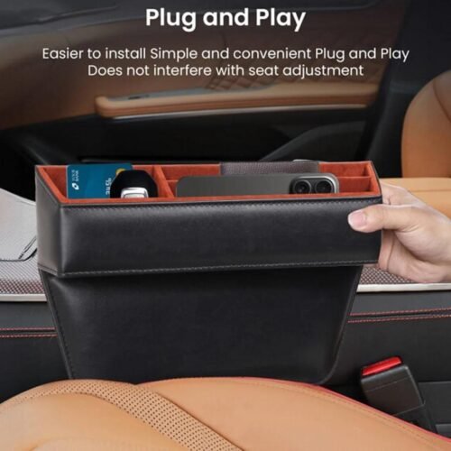 Organisateur de Rangement pour Siège de Voiture avec Porte-Gobelet et Compartiments Multifonctions