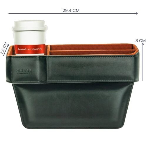 Organisateur de Rangement pour Siège de Voiture avec Porte-Gobelet et Compartiments Multifonctions