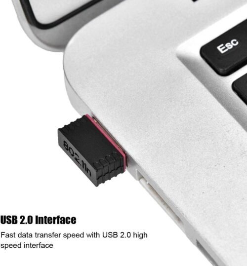 Adaptateur WiFi USB 2.0 Nano 300 Mbps 802.11n – Récepteur Sans Fil 2.4 GHz pour PC & Laptop