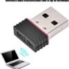 Adaptateur WiFi USB 2.0 Nano 300 Mbps 802.11n – Récepteur Sans Fil 2.4 GHz pour PC & Laptop