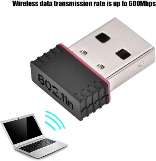 Adaptateur WiFi USB 2.0 Nano 300 Mbps 802.11n – Récepteur Sans Fil 2.4 GHz pour PC & Laptop