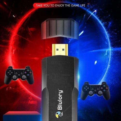 Console de Jeux et TV BOX 2 en 1 - 4K HDMI avec 2 Manettes Sans Fil – Plus de 10000 Jeux Intégrés – Compatible Android TV