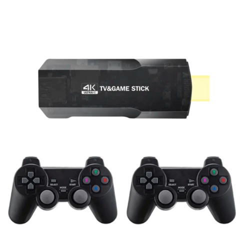 Console de Jeux et TV BOX 2 en 1 - 4K HDMI avec 2 Manettes Sans Fil – Plus de 10000 Jeux Intégrés – Compatible Android TV