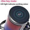 Microphone USB RGB Professionnel avec Support Antichoc, Bouton Mute et Réglage du Gain pour Streaming, Gaming et Enregistrement