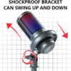Microphone USB RGB Professionnel avec Support Antichoc, Bouton Mute et Réglage du Gain pour Streaming, Gaming et Enregistrement