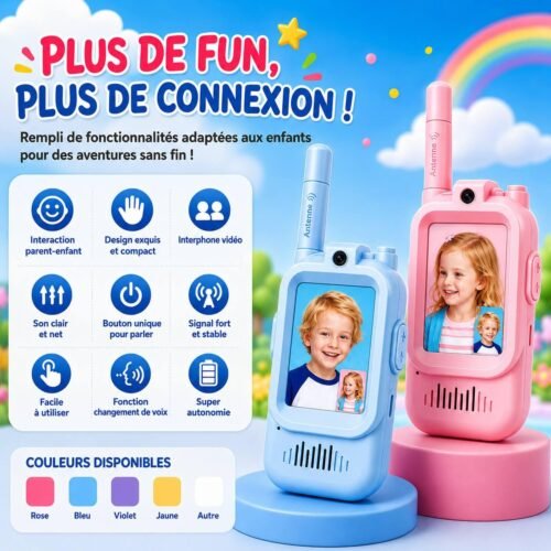 Jouet Électronique Enfant avec Caméra HD et Communication Sans Fil