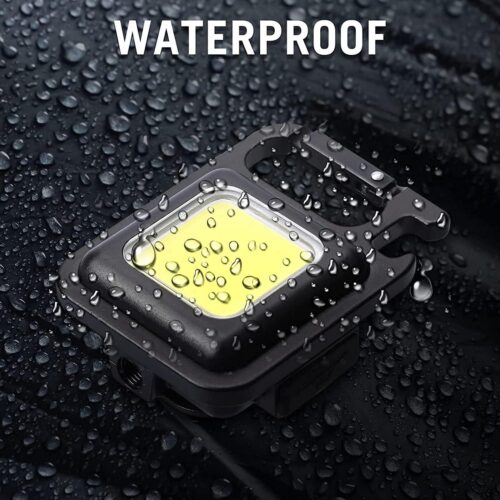 Lampe LED COB Rechargeable Multifonction Portable avec Aimant, Support Réglable et Porte-Clés