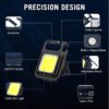 Lampe LED COB Rechargeable Multifonction Portable avec Aimant, Support Réglable et Porte-Clés