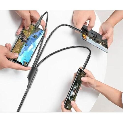 Câble USB 3-en-1 Charge Rapide 3A & Transfert de Données avec Connecteurs Type-C, Lightning et Micro USB