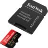 Carte Mémoire microSDXC 64 GB UHS-I V30 A2 Haute Vitesse avec Adaptateur SD