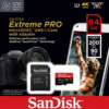 Carte Mémoire microSDXC 64 GB UHS-I V30 A2 Haute Vitesse avec Adaptateur SD