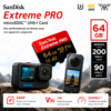 Carte Mémoire microSDXC 64 GB UHS-I V30 A2 Haute Vitesse avec Adaptateur SD