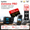 Carte Mémoire microSDXC 128 GB UHS-I V30 A2 Haute Vitesse avec Adaptateur SD