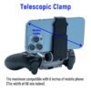 Support Réglable pour Smartphone Compatible avec Manette PS4 – Rotation 270° et Fixation Stable