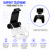 Support Réglable pour Smartphone Compatible avec Manette PS4 – Rotation 270° et Fixation Stable