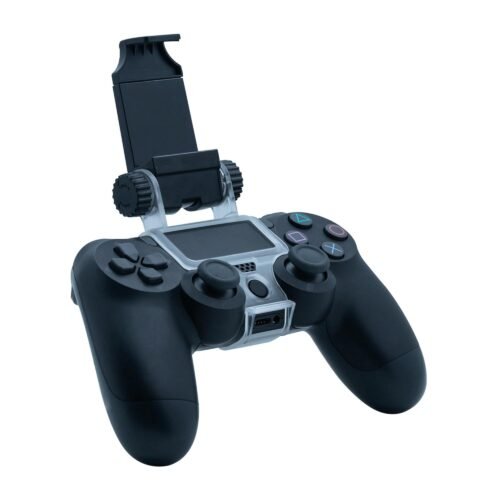 Support Réglable pour Smartphone Compatible avec Manette PS4 – Rotation 270° et Fixation Stable