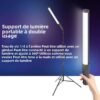 Barre Lumineuse LED RGB Portable Rechargeable avec Batterie Amovible 18650 – Éclairage Vidéo & Photo Professionnel