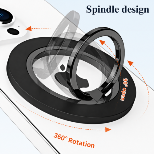 Support Magnétique Anneau Rotatif pour Smartphone – Rotation 360° & Support Pliable avec Bague de Maintien
