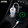 Chargeur Allume-Cigare Voiture PD 20W + QC 3.0 USB & Type-C – Boîte de 20 Pièces – Noir & Blanc