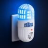Répulsif Électronique Anti-Nuisibles à Ultrasons avec Lumière Bleue UV – Prise Murale pour Maison, Cuisine et Bureau