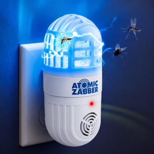 Répulsif Électronique Anti-Nuisibles à Ultrasons avec Lumière Bleue UV – Prise Murale pour Maison, Cuisine et Bureau