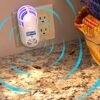 Répulsif Électronique Anti-Nuisibles à Ultrasons avec Lumière Bleue UV – Prise Murale pour Maison, Cuisine et Bureau