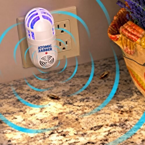 Répulsif Électronique Anti-Nuisibles à Ultrasons avec Lumière Bleue UV – Prise Murale pour Maison, Cuisine et Bureau