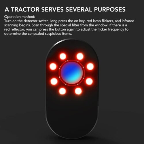 Scanner Portable de Caméras Cachées Détecteur Infrarouge Rechargeable USB