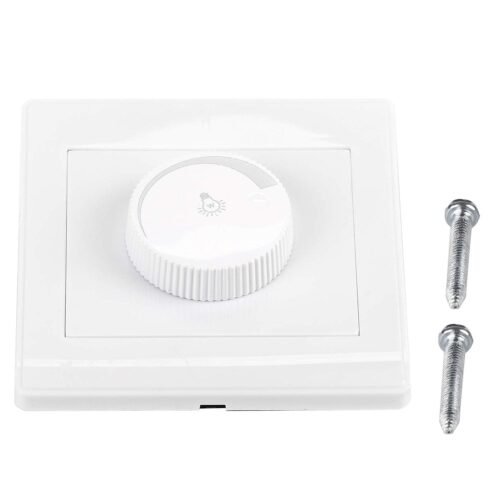 Variateur Mural LED 15–100W – Interrupteur Rotatif avec Réglage Progressif de la Luminosité – 220~250V