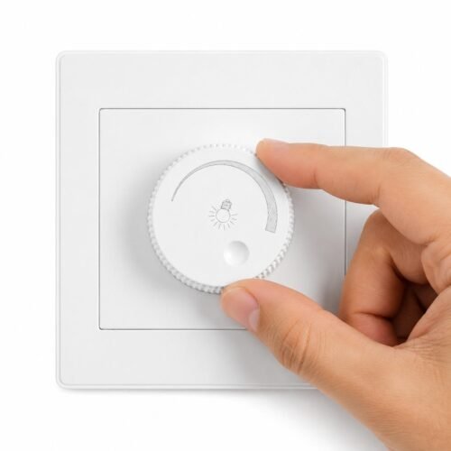 Variateur Mural LED 15–100W – Interrupteur Rotatif avec Réglage Progressif de la Luminosité – 220~250V
