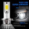 Ampoules LED H4/HB2/9003 6000K 50W 3800LM – Kit de 2 Phares Blanc Froid Haute Luminosité