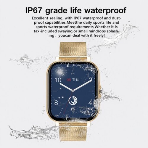 Montre Connectée GT20 Écran 1,69" Full Touch avec Appels Bluetooth – Gold